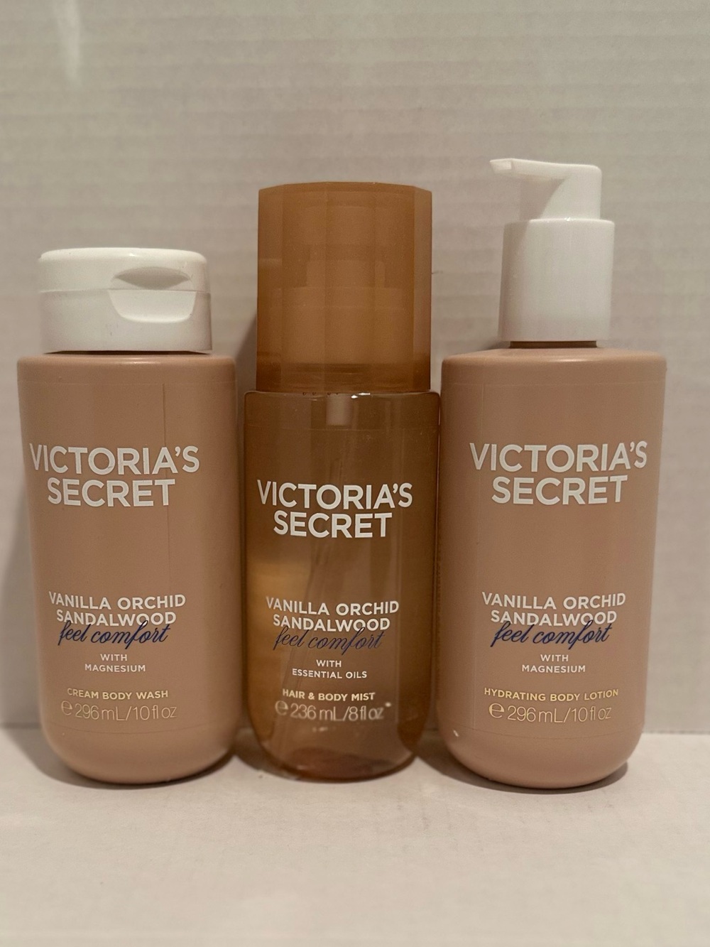 Victoria’s Secret NEW Vanilla Orchid Sandalwood Lotion, Hair & Body Mist & Wash